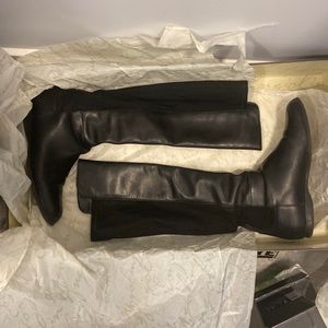 Enzo Angiolini Leather Thigh High Boots